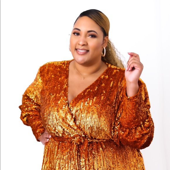 ASOS Curve Dresses & Skirts - Gold Sequins dress from ASOS. Size 26.
